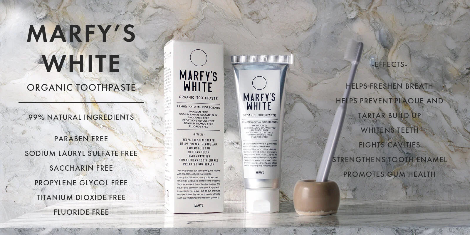 MARFY'S WHITE のパッケージとチューブ